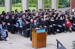 Stacey giving speech